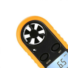 (1238) Anemómetro portátil 2 en 1 para medir la velocidad del viento, la temperatura y el volumen del
