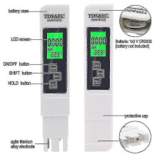 (782) Medidor electrónico 2 en 1 de pH y TDS para análisis de calidad del agua (TDS, pH, EC, temperatura).