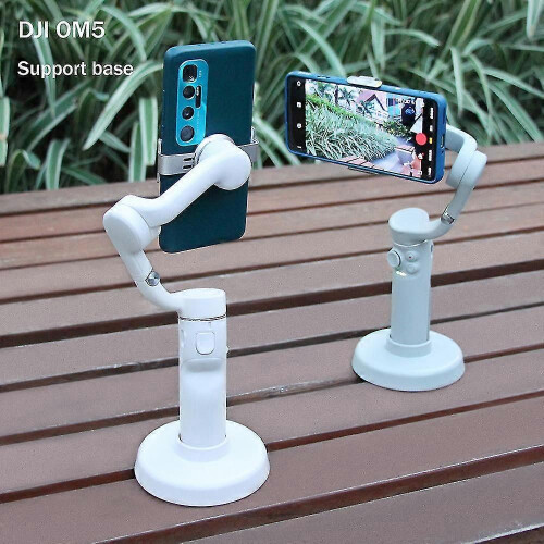 (White43970)Tib For Dji Om5 Placement Base Dji Om5 Mobile Phone Gimbal Desktop Fixed Support Base Stabilizer