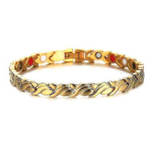 Bracciale magnetico per il drenaggio linfatico in lega (Gold6)