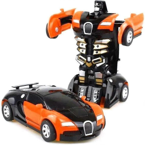(orange ab166) Voiture robot transformable télécommandée, jouet robot pour enfants