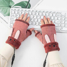 (Claret1492) USB-Handschuhe Herbst und Winter Reithandschuhe, warm gestrickte Bürohandschuhe zum Schreiben,
