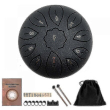 (black1618)6 Pouces 11-tone Ethereal Drum Steel Tongue Drum Instrument De Musique