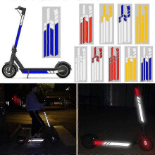 (Wit rood46290) PVC reflecterende stickers voor Ninebot Max G30 elektrische scooter carrosseriedecoratie