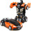 (orange ad160) Voiture robot transformable télécommandée, jouet robot pour enfants 1