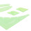 Multi-Functional 5 Pcs Transparent Green Quilting Template Set for Sewing & Cutting 12