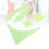 Multi-Functional 5 Pcs Transparent Green Quilting Template Set for Sewing & Cutting 7