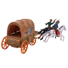 Western Cowboy Figure Collectible Set with Horse Models, Plastic Micro People, Detailed Cowboy Decorations for Western Theme