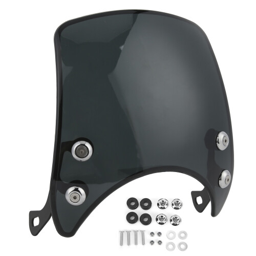 Universicher schwarzer Motorradwindschild für 5-7 Zoll Scheinwerfer 1
