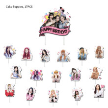 (Cake Toppers)Blackpink Jisoo Jennie Rose Lisa forniture per feste decorazione striscione in lattice palloncini