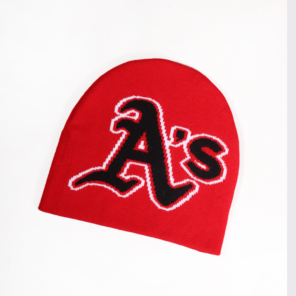 (Red) As Letter Minimalist Pattern Knitted Cap With Warmth For Urban Style Fashion-image-OPC-PJKRRJK-NEW