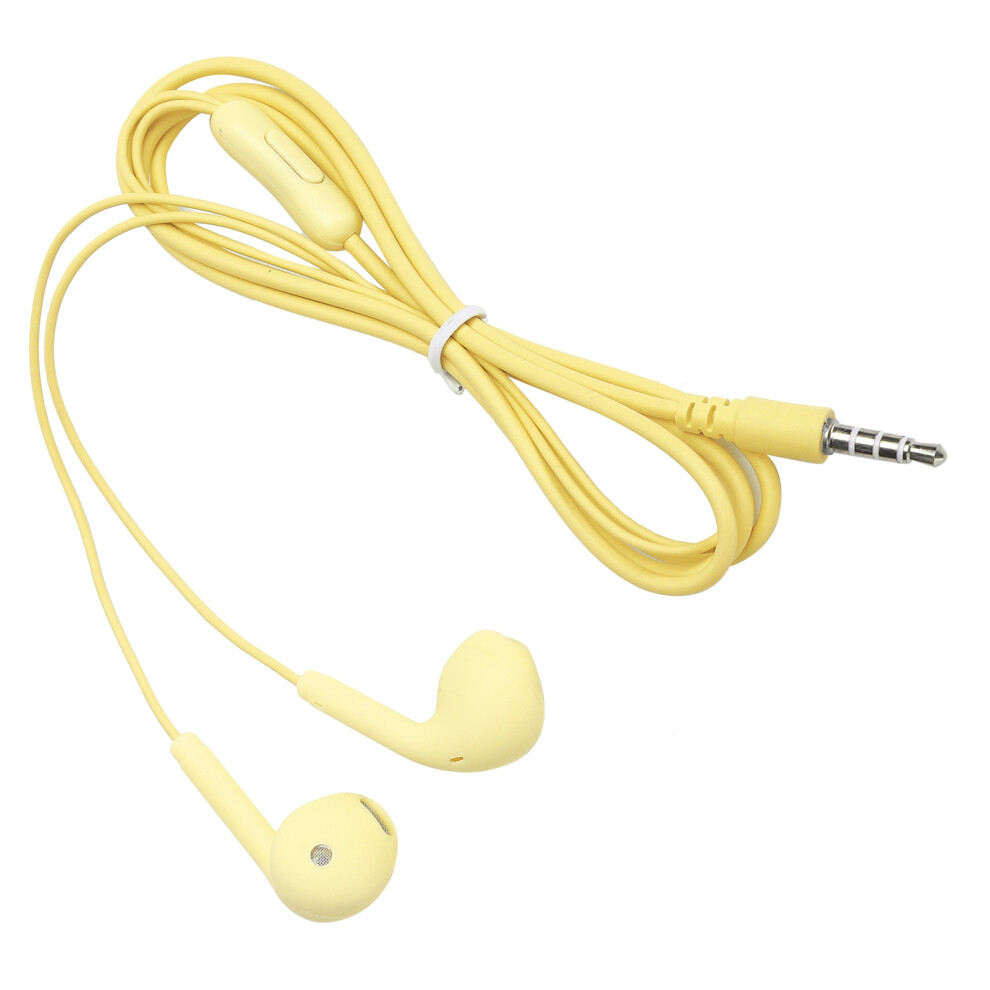 High Resolution U19 3.5Mm Hifi Earphones With Mic Control Yellow 4651340609116
