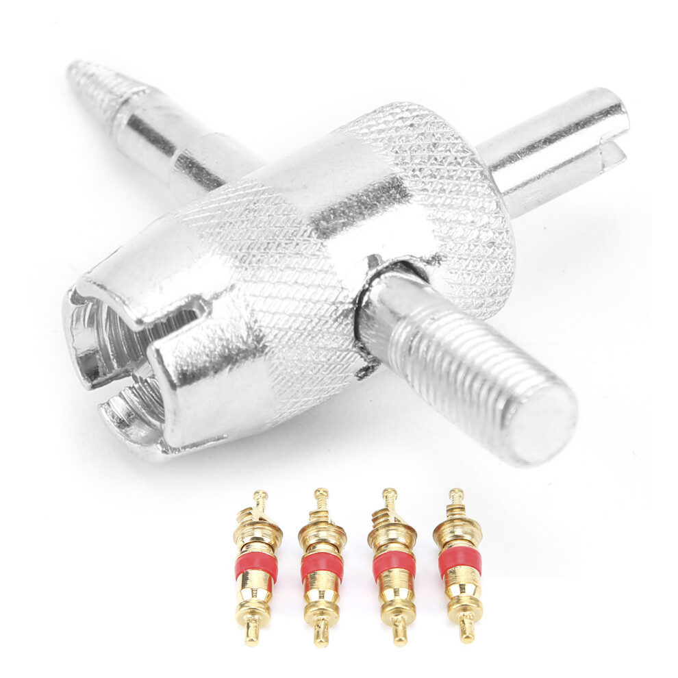 Valve Cores Tool Set with 4-in-1 Stem for Bikes, Motorcycles & ATV-image-OPC-PJKRSVD-NEW