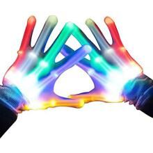 LED Gloves, Light Up Gloves for Kids Birthday Easter Gift Cool Fun Toys for 3-12 Year Old Boys Girls