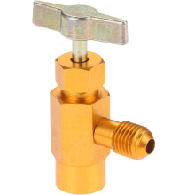R134A Self-Sealing Can Tap with Right Hand Thread, R134A Valve Tool Bottle Opener with 1/2" Female R-H Thread and 1/4’’ SAE Male Connector
