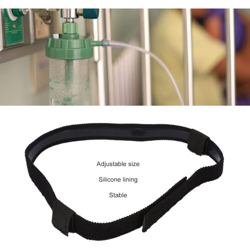 Nasal Cannula Headband, Silicone Lining Stretch Adjustable Prevent Ear Soreness Ear Protector Cannula Holder 2