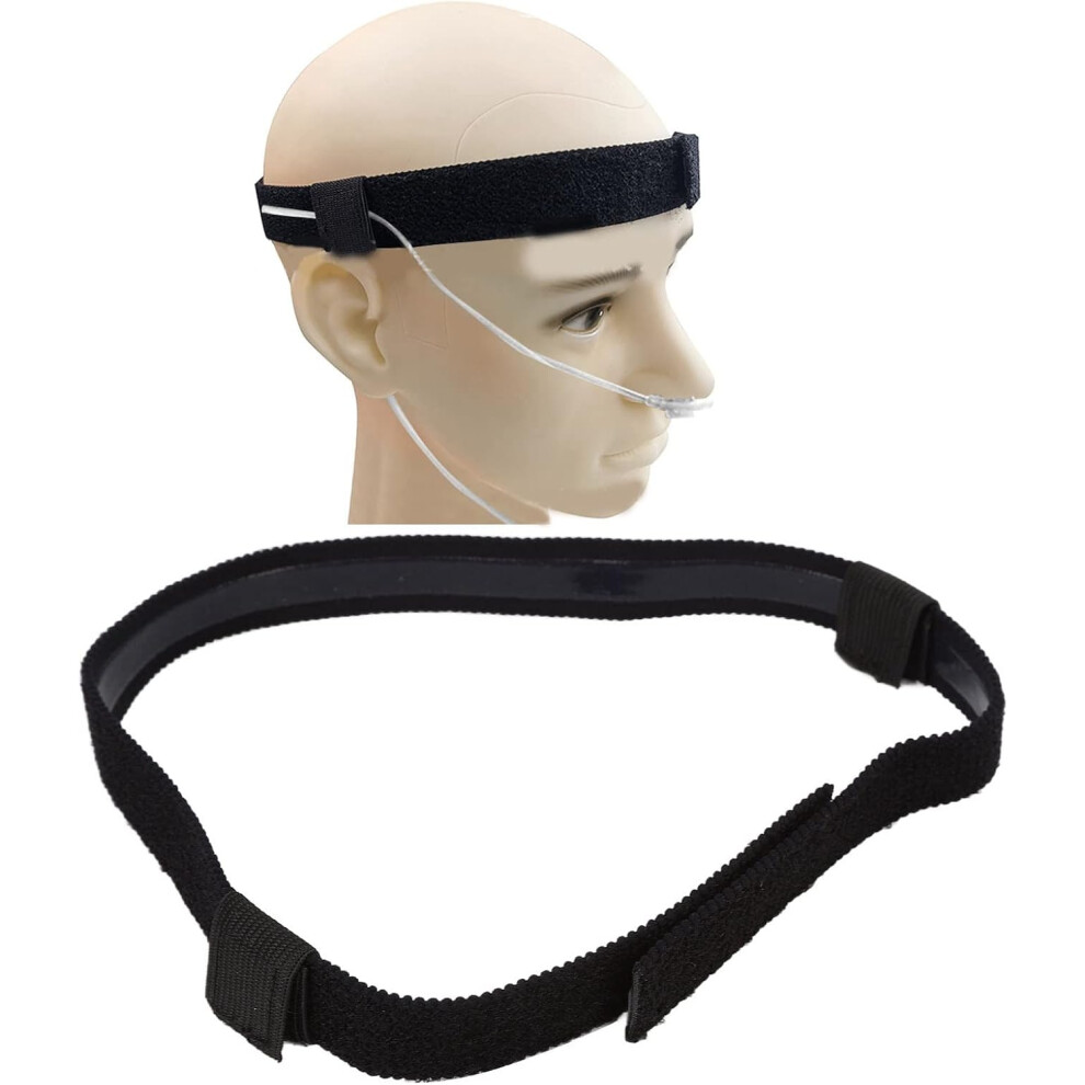 Shenzhenshiwusongmaoyiyouxiangongsi Nasal Cannula Headband, Silicone Lining Stretch Adjustable Prevent Ear Soreness Ear Protector Cannula Holder