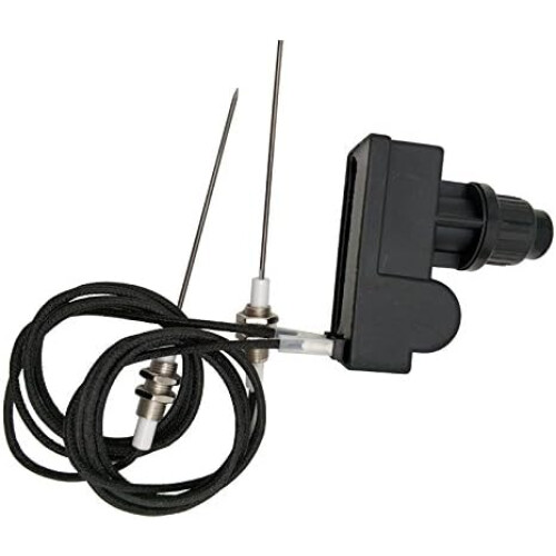 AA battery two exits Grill igniter with spark plug wire 1 meters long (two electrodes)
