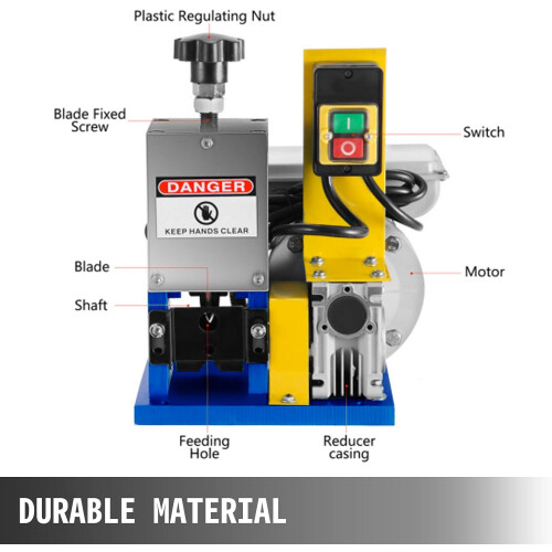 Wire Stripping Machine, Electric Cable Stripper Machine, 1.5-25 mm Cable Stripping Machine, 220V Automatic Wire Stripper Machine, 180W Powered 1