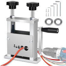 Manual Wire Stripper Machine 0.06''-0.8'', Wire Stripping Machine with 6 Tracks & 5 Carbide Blade, Wire Stripper for Drill Scrap Cable Stripper