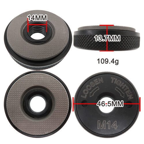 M14 Quick Release Nut Quick Change Nut Clamping Nut for Angle Grinders Locking Retaining Nut 2