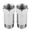 O2-sensorafstandhouder + zuurstofsensor 2 stuks 45 mm M18*1,5 Check Engine Light Eliminator Adapter O2 Zuurstofsensorverlenger Afstandhouder Zilver 2