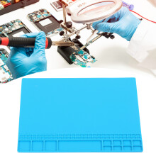 Tappetino in silicone azzurro chiaro per saldatura 405x105 mm