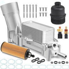 926-959 Volledig aluminium motoroliefilterhuis met oliekoelersensoren en pakking, compatibel met Chrysler 200, 300, Dodge Charger en Challenger (