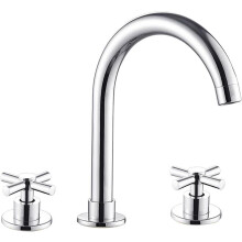 3-Loch-Waschtischarmatur, verchromte Messing-Waschtischarmatur, 3-Loch