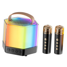 Mini Karaoke Machine with Microphone Portable Bluetooth Speaker for Kids and Adults Birthday Parties Black Color