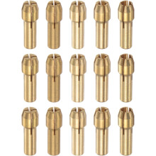 15pcs Brass Collet 1-3.2mm Brass Drill Chucks Mini Electric Grinder Quick Change Drill Chuck Bit Sets for Rotary Tools, 4.3mm Shank Diameter