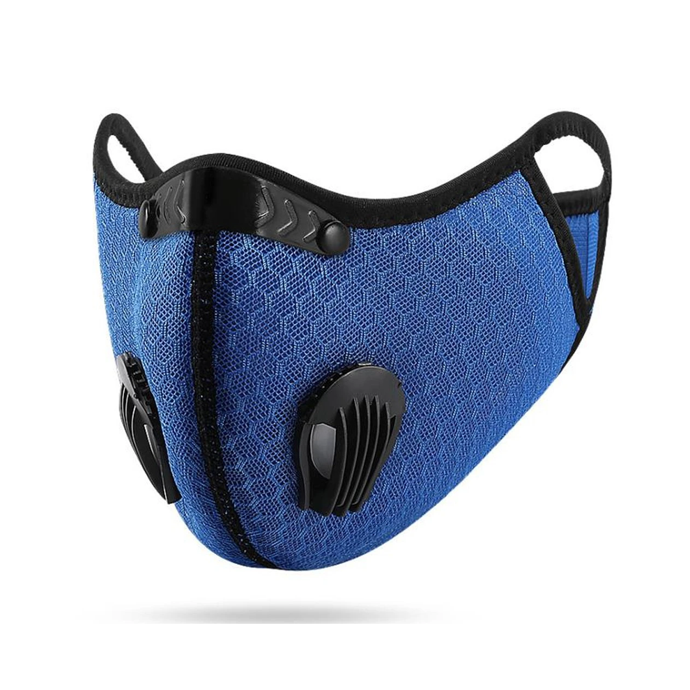 (Blue) Unisex Breathable Mask Cycling Dustproof Windproof Pollution Protection Face Mask 9463225713079