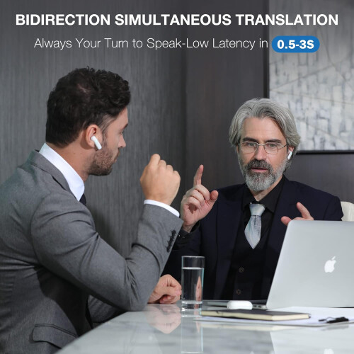 Timekettle WT2 Edge/W3 Translator Device White-Bidirection Simultaneous Translation, Language Translator Device with 40 Languages 1