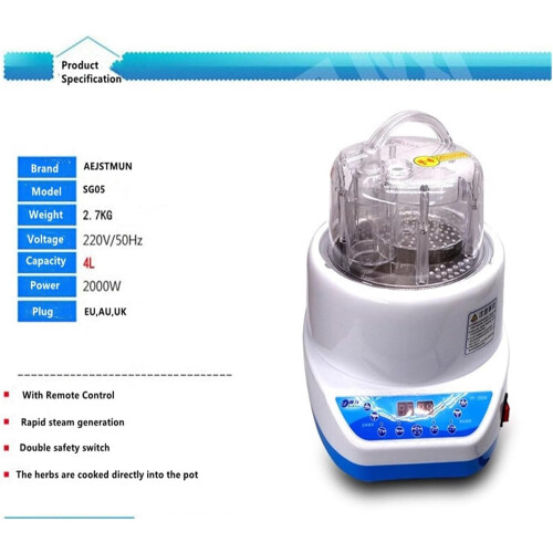 Sauna steam generator, 2000 W, 4 L, portable, with remote control 2
