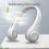 (White) Mini Neck Fan USB Rechargeable Adjustable Bladeless Cooling Fan 1