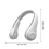 (White) Mini Neck Fan USB Rechargeable Adjustable Bladeless Cooling Fan 5