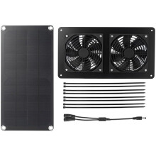 30W 12V paneelventilator voor buiten, geschikt voor kippenhokken en kassen, multifunctionele afzuigventilator