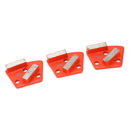 3 pezzi di piaste diamantate trapezoidali grana 60# mandarino 2