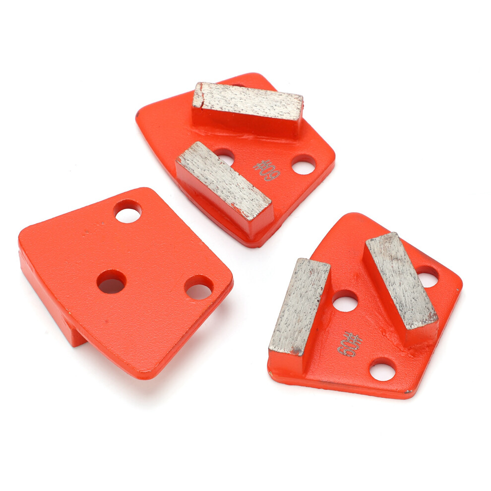 Concrete Grinding Set 3Pcs Tangerine 60# Trapezoid Shoes With Long Teeth 4941340611043