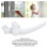 Aluminum Alloy Window Handle Lock 4PCS for Sliding Doors 112x15mm White 8