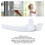 Aluminum Alloy Window Handle Lock 4PCS White 112x15mm 9