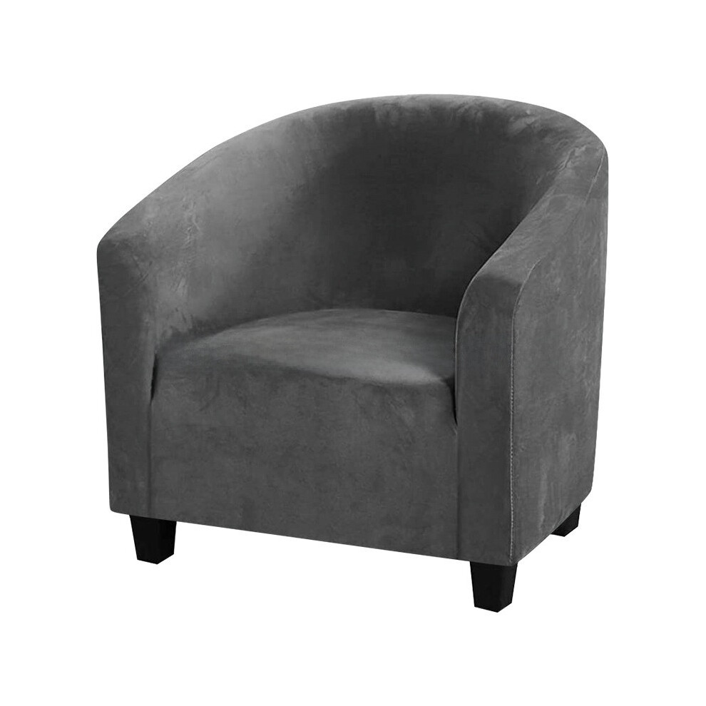 (Dark Gray)Canapé housse ultra douce tissu design couleur unie haute élasticité et antidérapant