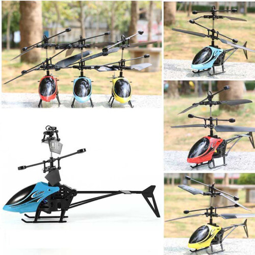 (Blue)Télécommande Hélicoptère Usb Rechargeable Avion Induction Infrarouge Enfants Jouets 1