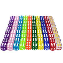 6-Sided Dice Set, 100 Piece Translucent Acrylic Dice 16mm for Table Games and Parties, Multi-Colored Polyhedral Game Cubes