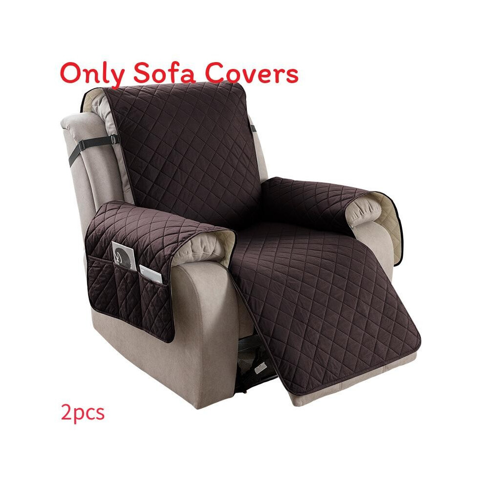 (Chocolate,2 Seat)Housse de canapé simple double triple place couleur unie pour chaise résistante aux taches