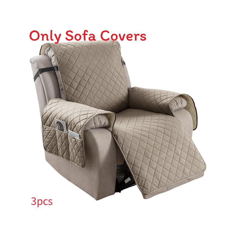 (Tan,3 Seat)Housse de canapé simple double triple place couleur unie pour chaise résistante aux taches