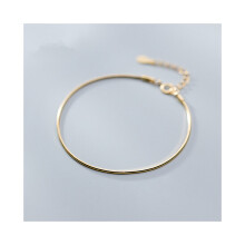 Minimalist Golden Snake Bone Chain Charm Bracelet for Women Real 925 Sterling Silver Party Wedding Jewelry Gift