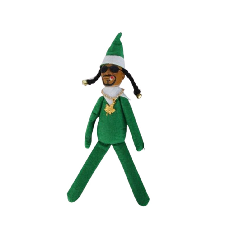 (Green) Snoop On The Stoop Christmas Elf Doll Plush Toy Ornaments Gift Decorations Home Green