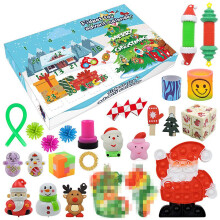 (Rubik's Cube Set) Calendar Christmas Advent Squishy Toys Fidget Toy 24days Kid Xmas Toddler Gift