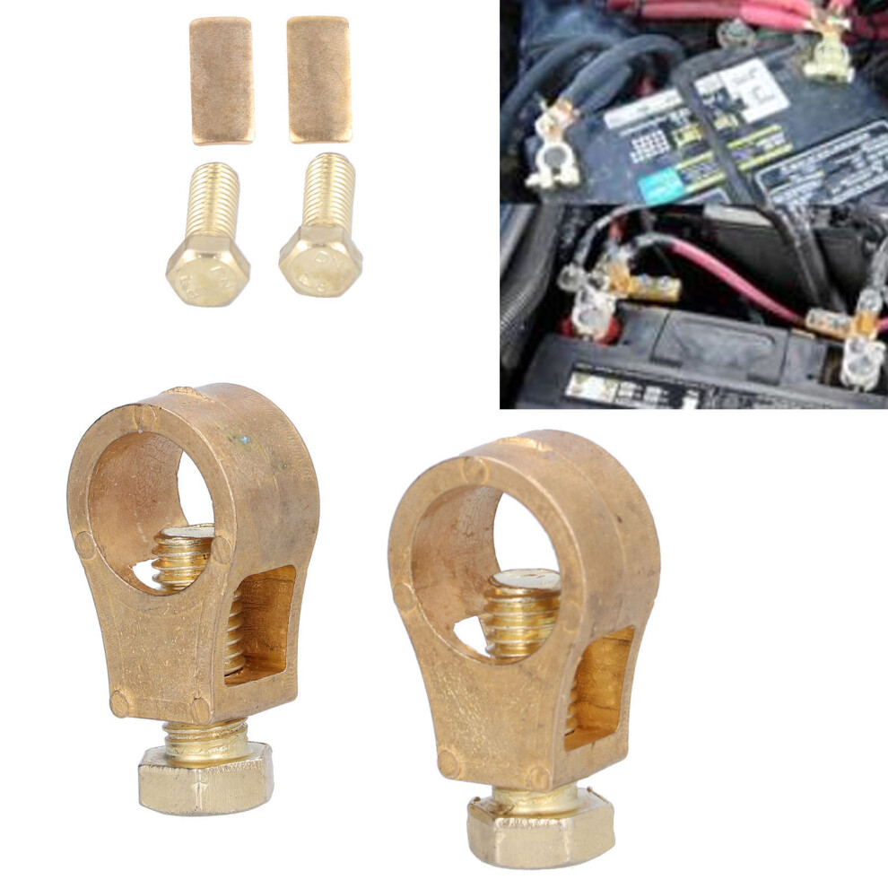 Universal Pure Copper Battery Terminal Clamp - Positive Negative Wire Connector 8791340614010